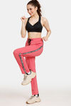Rosaline Easy Movement Cotton Track Pants - Rose Of Sharon — thumbnail 4